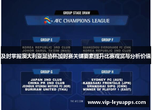 及时掌握澳大利亚足协杯加时赛关键要素提升比赛观赏与分析价值 及时掌握澳大利亚足协杯加时赛关键要素提升比赛观赏与分析价值